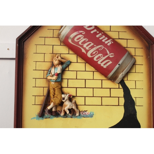 675 - Coca Cola Wooden Menu Board. {122 cm H x  49 cm W}.