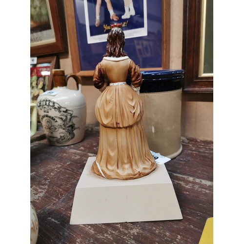 69 - Queen Anne Scotch Whiskey perspex advertising figure. {22 cm H x 13 cm W x 11 cm D}.