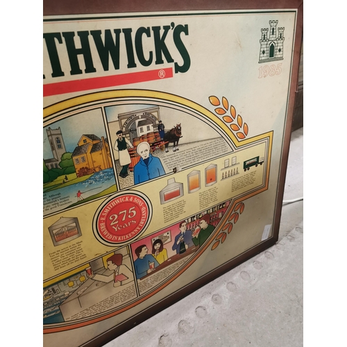 725 - Smithwick�s 275 years commemorative wooden advertising sign. {61 cm H x 84 cm W}.