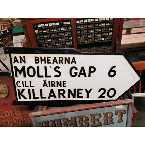 734 - Alloy sign � Moll�s Gap Killarney Road Sign. {42 cm H x 93 cm W}