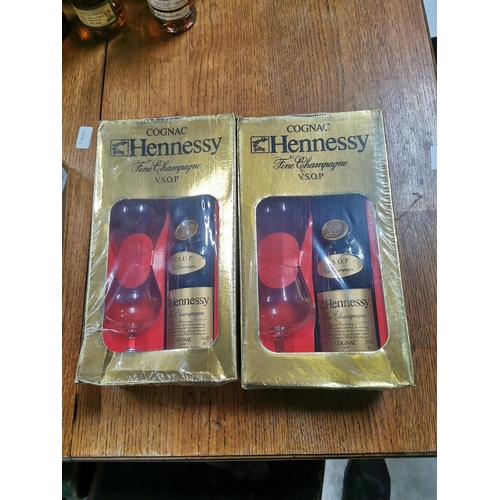 765 - Two gift sets of Hennessey VSOP Brandy