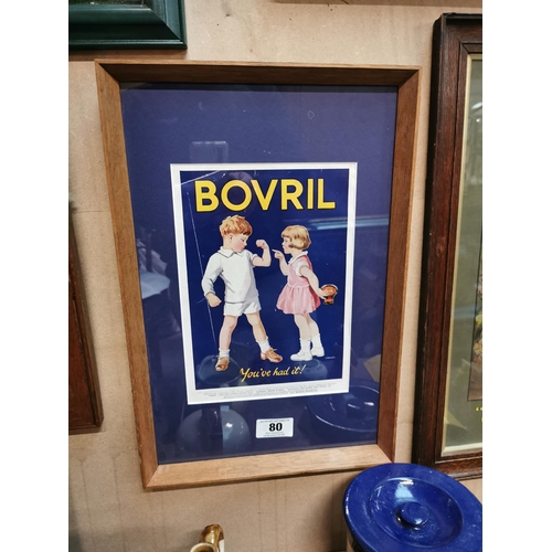 80 - Bovril You Had It framed advertising print. {47 cm H x 31 cm W}.