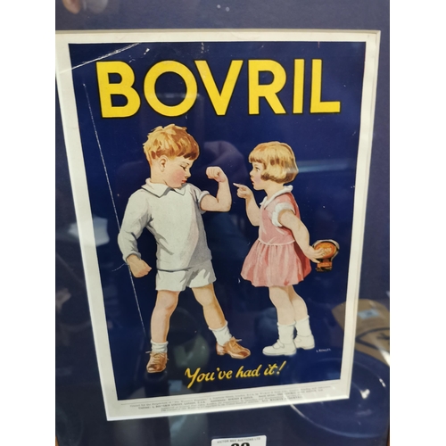 80 - Bovril You Had It framed advertising print. {47 cm H x 31 cm W}.