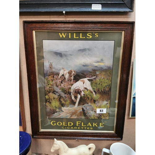 83 - Wills Gold Flake Cigarettes pictorial advertising showcard. {57 cm H x 46 cm D}