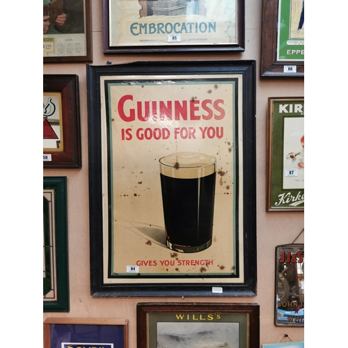 84 - Original Guinness Is Good For You framed celluloid advertising showcard {87 cm H x 62 cm W}.