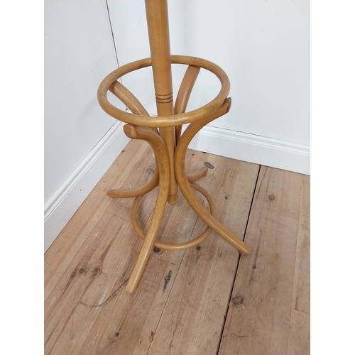 102 - 1950s bentwood hat and coat stand {190 cm H x 52 cm Dia.}.