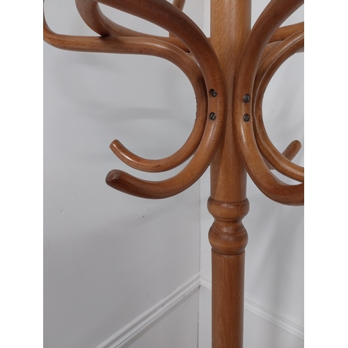 102 - 1950s bentwood hat and coat stand {190 cm H x 52 cm Dia.}.