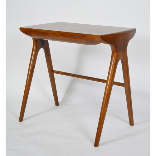 28 - Cherrywood writing table with single drawer in the frieze in the Mid-Century style {76cm H x 80cm W ... 
