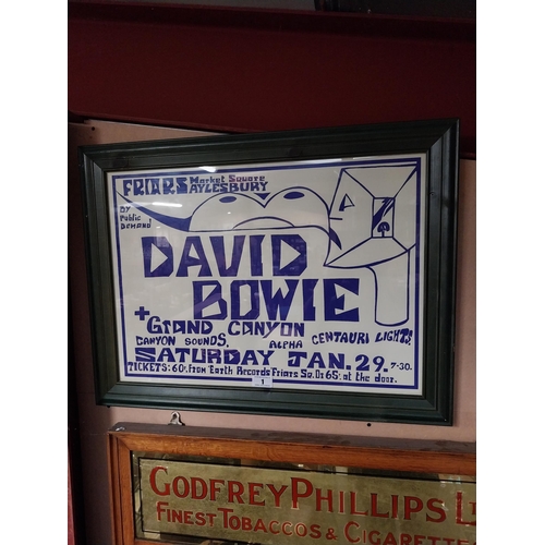 1 - David Bowe & Grand Canyon Saturday Jan. 29 framed advertising print {62cm H x 81cm W}.