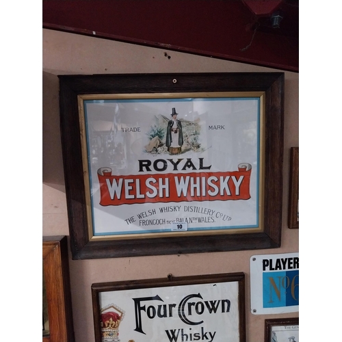 10 - Royal Welsh Whiskey framed advertising print {48 cm H x 59 cm W}.