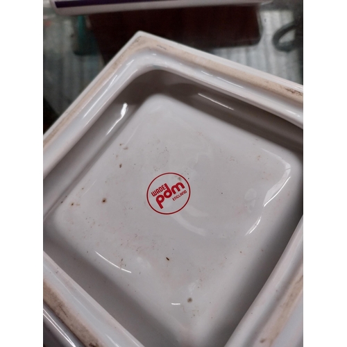 1004 - Two silk cut ceramic advertising ashtrays {15 cm H x 15 cm W}.