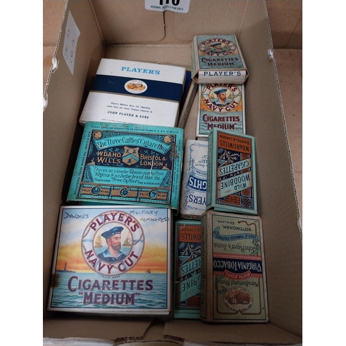 110 - Collection of cigarette advertising boxes