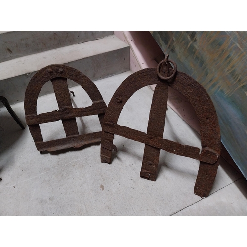 1301 - Two 19th C. hardening stands. {52 cm H x 40 cm W}.