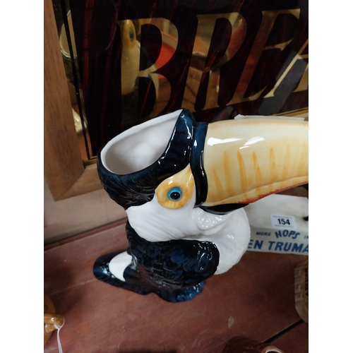 132 - Ceramic Guinness toucan {35 cm H x 24 cm W x 9 cm D}.