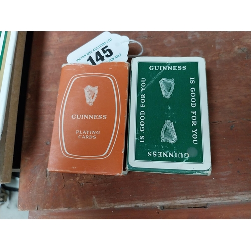 145 - Two packs of Guinness advertising playing cards.