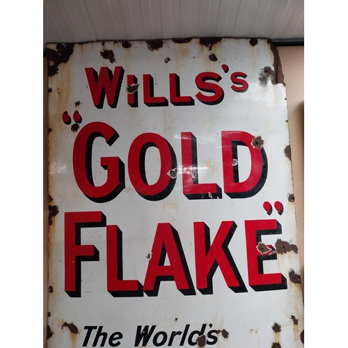 172 - Will's Gold Flake the world's most famous cigarette enamel advertising sign  {153cm H x 92cm W}