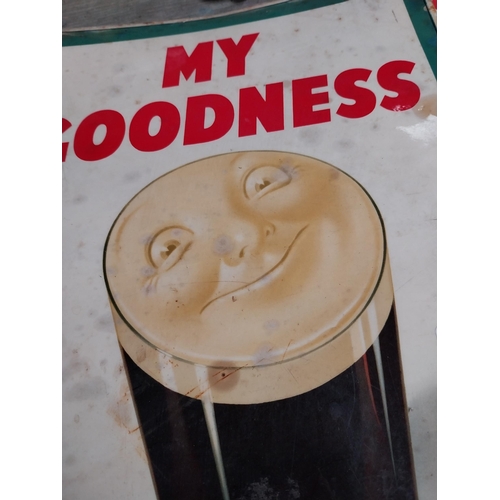 195 - My Goodness there is nothing like a Guinness Perspex advertising showcard - in need of restoration {... 