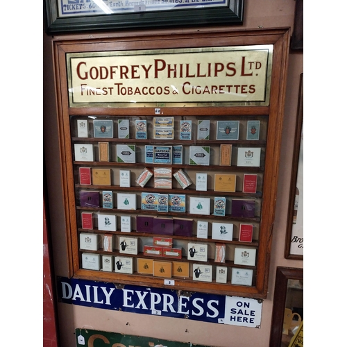 2 - Extremely rare Godfrey Phillips Ltd Cigarette reverse painted glass display cabinet with original pa... 