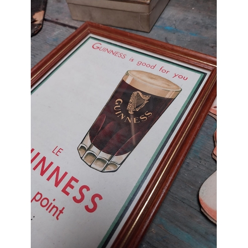 237 - Guinness Is Good For You framed bi - lingual advertising print {24 cm H x 16cm W}.