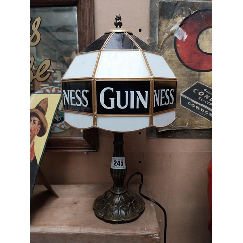 245 - Guinness advertising table lamp {45cm H x 24cm Dia.}.