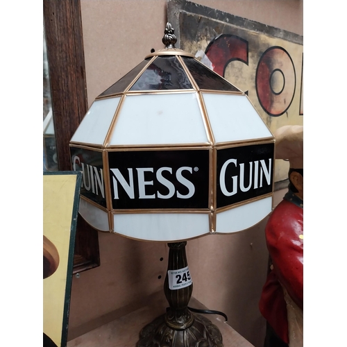 245 - Guinness advertising table lamp {45cm H x 24cm Dia.}.