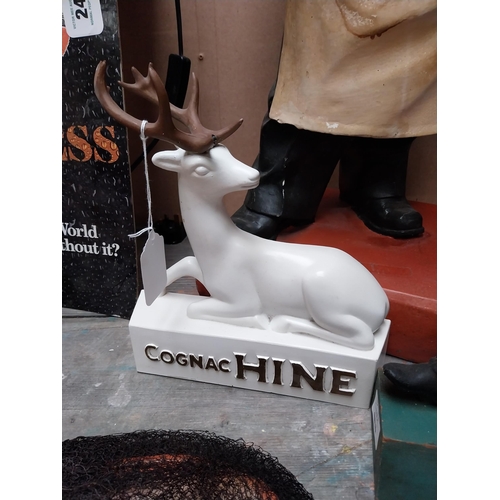 249 - Hine Cognac Ruberoid advertising figure {36cm H X 24cm W}.