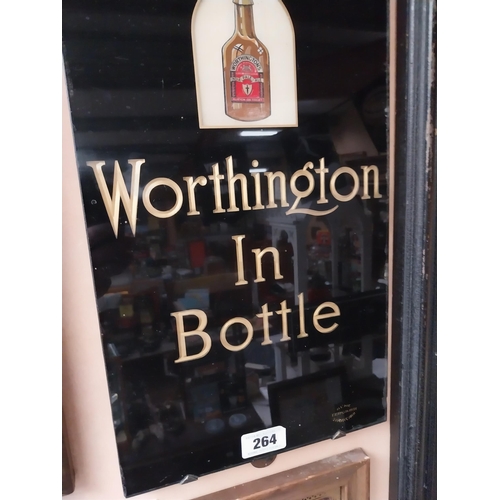 264 - Worthington in bottle India Pale ale slate advertising sign {51cm H x 28cm W}