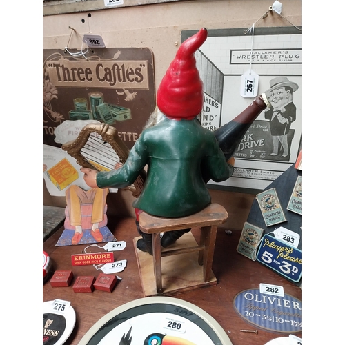 276 - Rare Ruberoid Guinness Leprechaun lorry mascot. {50 cm H x 40 cm W x 24 cm D}.