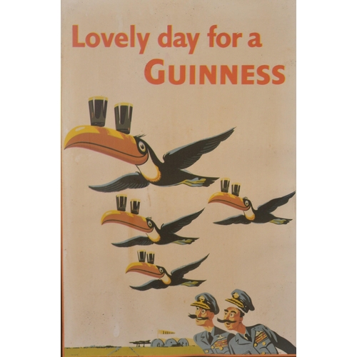 278 - Lovely day for a Guinness framed advertising print {84 cm H x 59 cm W}.