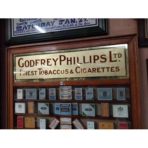 2 - Extremely rare Godfrey Phillips Ltd Cigarette reverse painted glass display cabinet with original pa... 