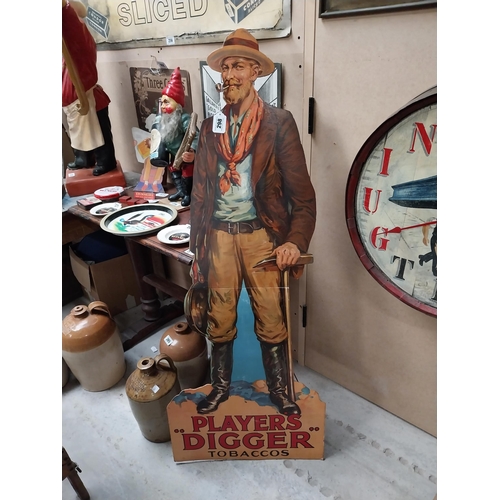 298 - Extremely rare Player's Digger Tobacco oversized advertising showcard. {136 cm H x 52 cm W}.