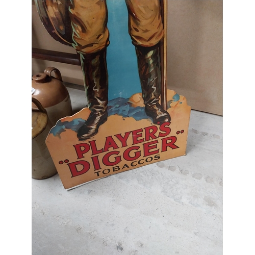 298 - Extremely rare Player's Digger Tobacco oversized advertising showcard. {136 cm H x 52 cm W}.