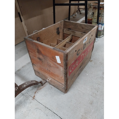 300 - Early 20th C. Cork Dry Gin wooden advertising crate. {30 cm H x 39 cm W x 28 cm D}.