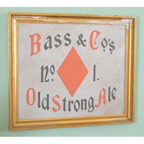 314 - Bass & Co. No 1 Old Strong Ale framed advertising print {62 cm H x 72 cm W }.