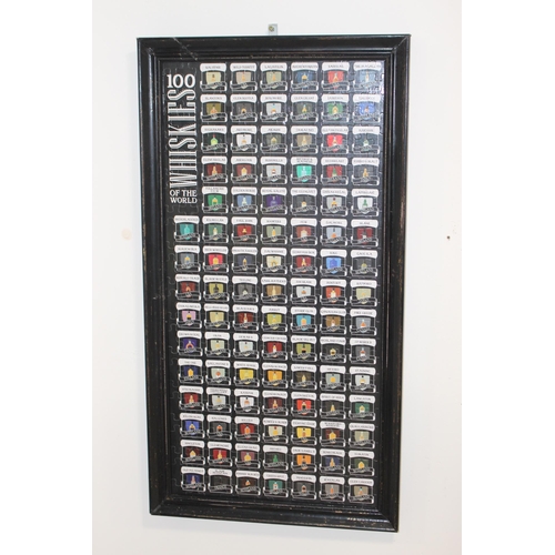 315 - 100 Whiskies of the World framed jigsaw {81 cm H x 42 cm W}.