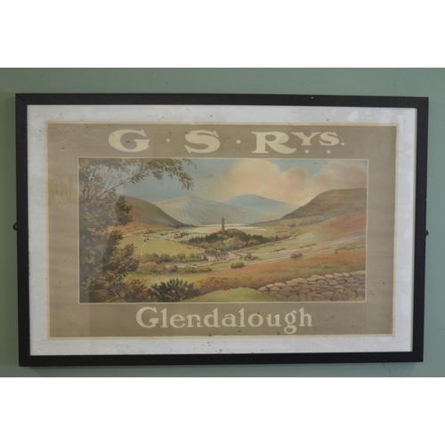 323 - G. S. Rys Glendalough pictorial framed advertising print {69 cm H x 105 cm W}.