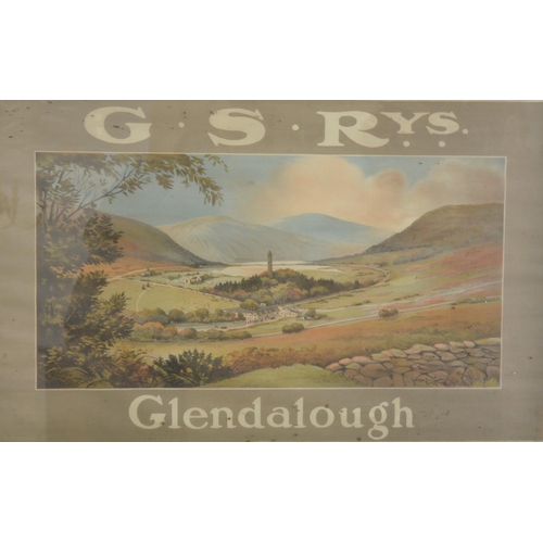 323 - G. S. Rys Glendalough pictorial framed advertising print {69 cm H x 105 cm W}.