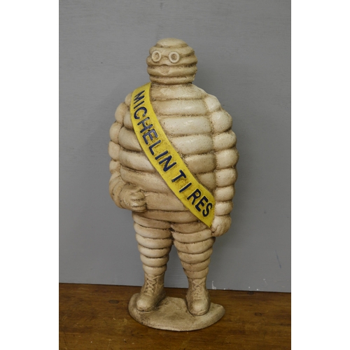 332 - Michelin Tyres metal advertising figure {55 cm H x 26 cm W}.