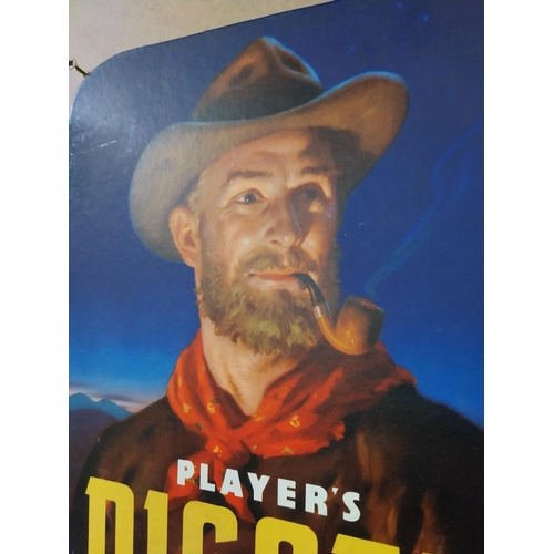 354 - Player's Digger Tobacco cardboard advertising counter showcard. {36 cm H x 30 cm W}.