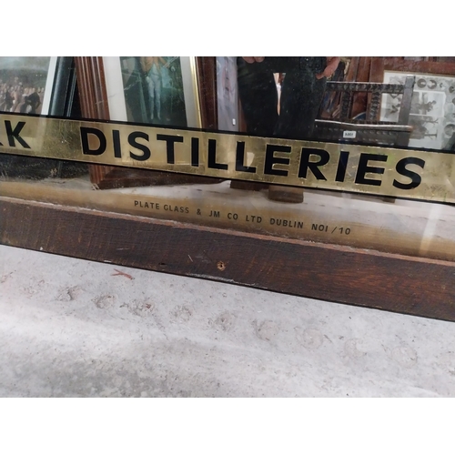 376 - Rare Paddy Ten Year Old Whiskey - Cork Distillers framed advertising mirror {158 cm H x 168 cm W}.