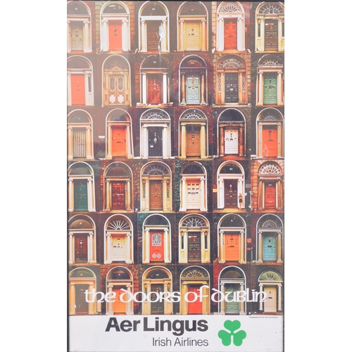 405 - Aer Lingus Irish Airlines  - The doors of Dublin framed advertising print {80 cm H x 52 cm W}.