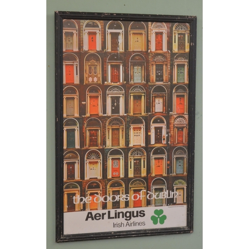 405 - Aer Lingus Irish Airlines  - The doors of Dublin framed advertising print {80 cm H x 52 cm W}.