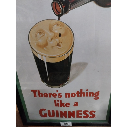 50 - There's Nothing Like A Guinness framed advertising print {51 cm H x 39 cm W}.