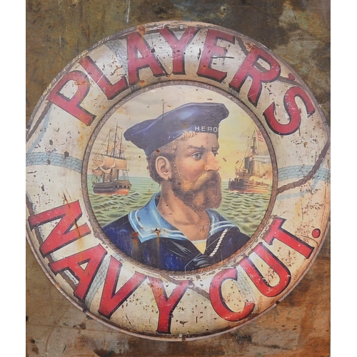 62 - Player's Navy Cut circular advertising sign {60 cm Dia.}.