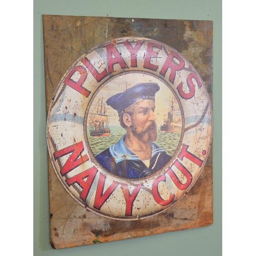 62 - Player's Navy Cut circular advertising sign {60 cm Dia.}.