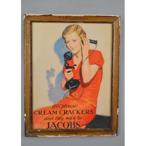 80 - Yes please! Cream Crackers and they must be Jacobs's framed advertising print {56 cm H x 43 cm W}.