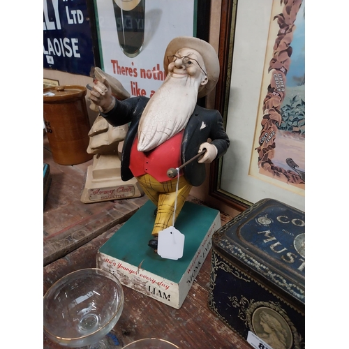 84 - William Younger's double century ale advertising figure mounted on wooden base {36cm H x 20cm W x 15... 