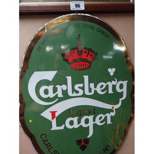 95 - Carlsberg Export Lager Copenhagen enamel advertising sign {61cm H x 46cm W}.