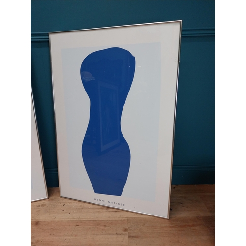 147 - Pair of Henri Matisse prints mounted in metal frames. {101 cm H x 71 cm W}.