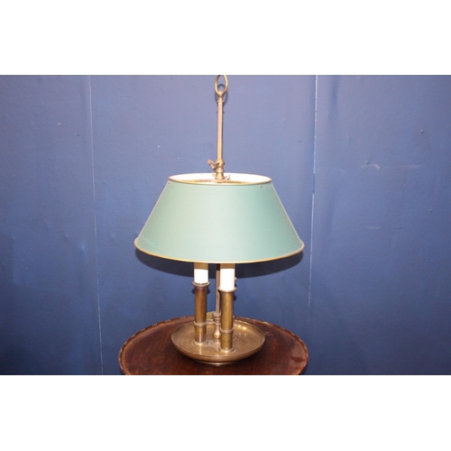 152 - Brass Bouillotte table lamp  {H 60cm x Dia 32cm}.